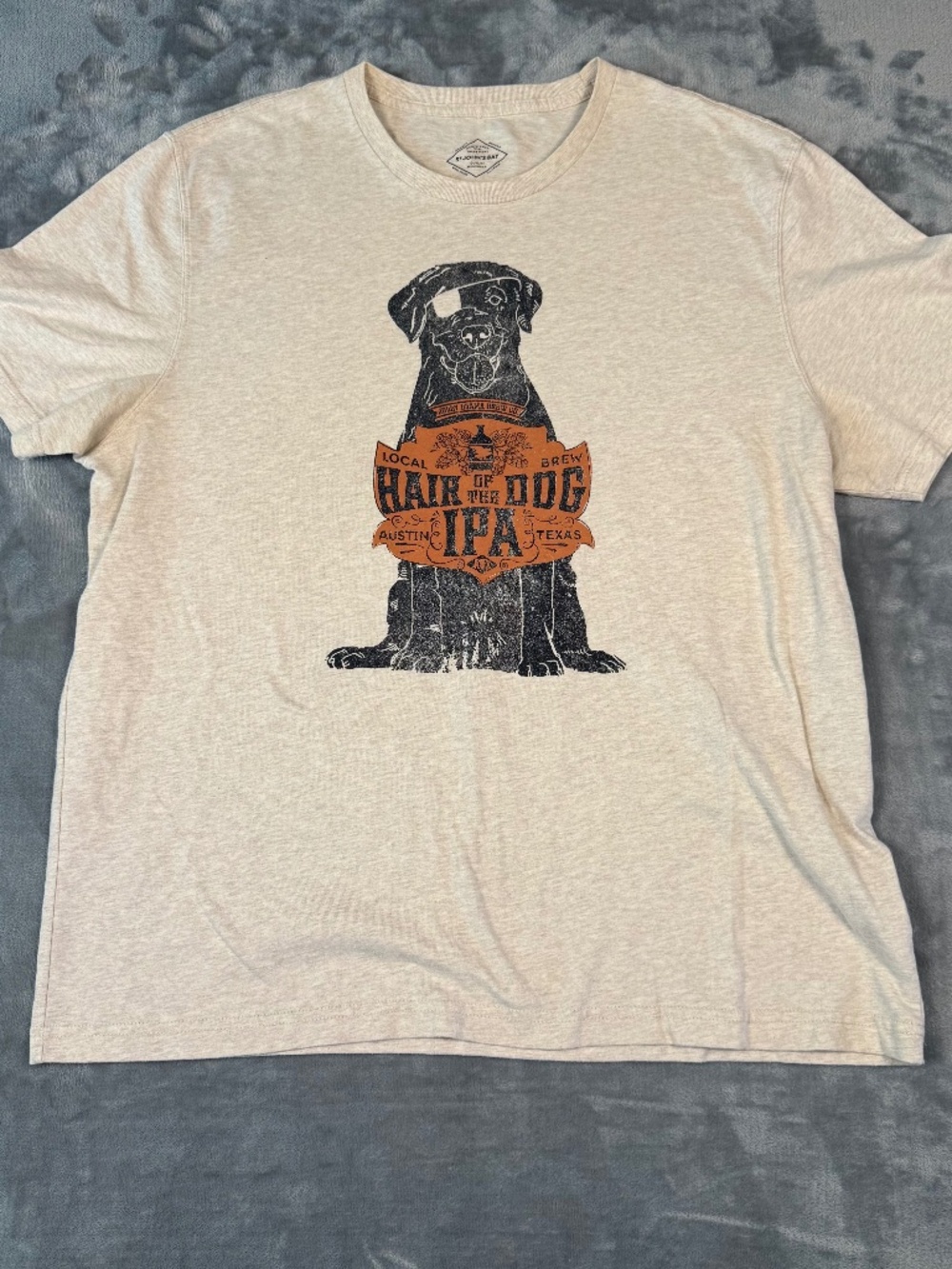 Hair of the Dog IPA T-Shirt Large Tan Austin Texas